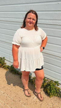 Dolly Babydoll Top: Cream