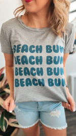 Beach Bum Graphic Tee: Grey