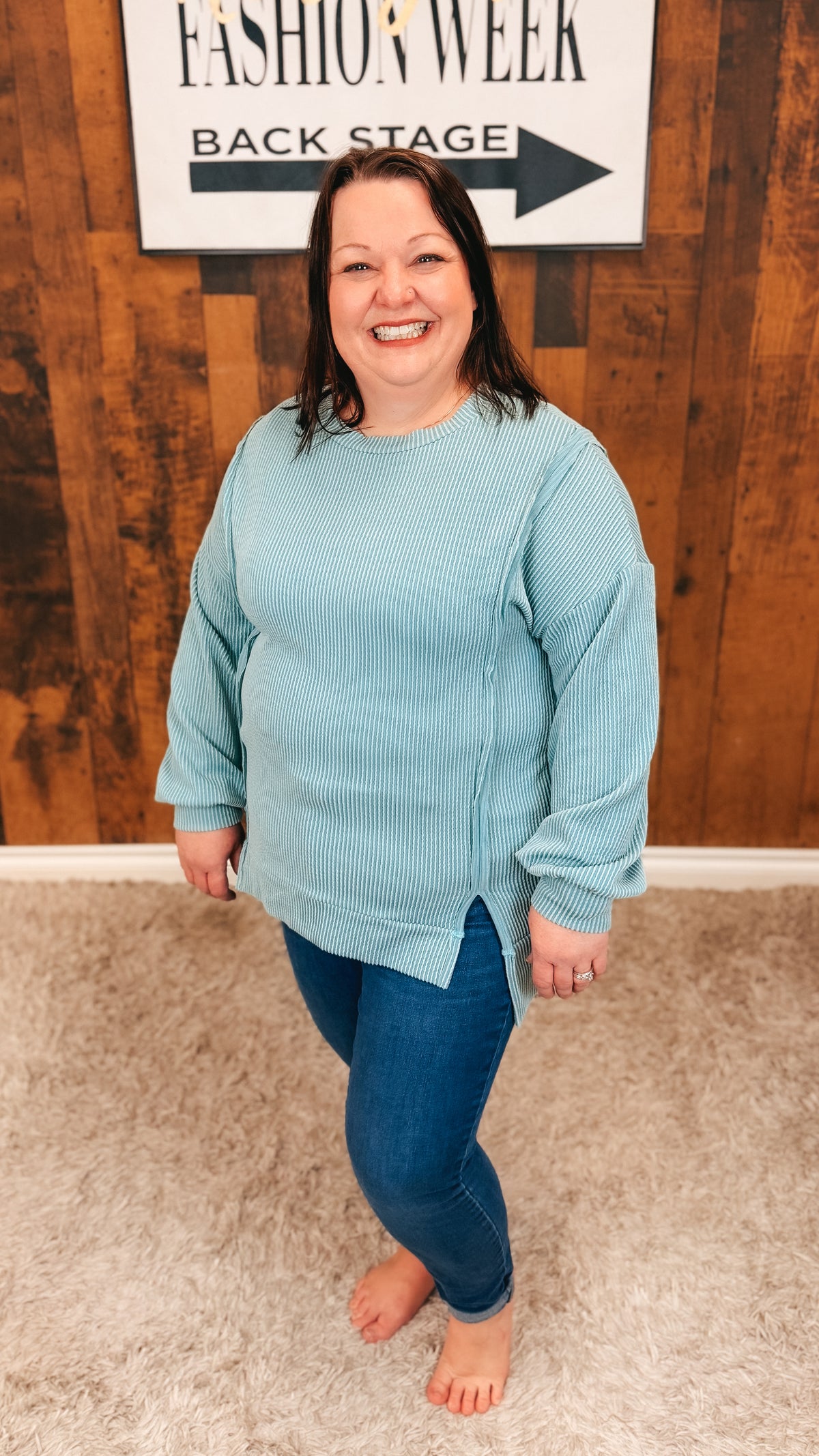 Nancy Ribbed Long Sleeve | Sage