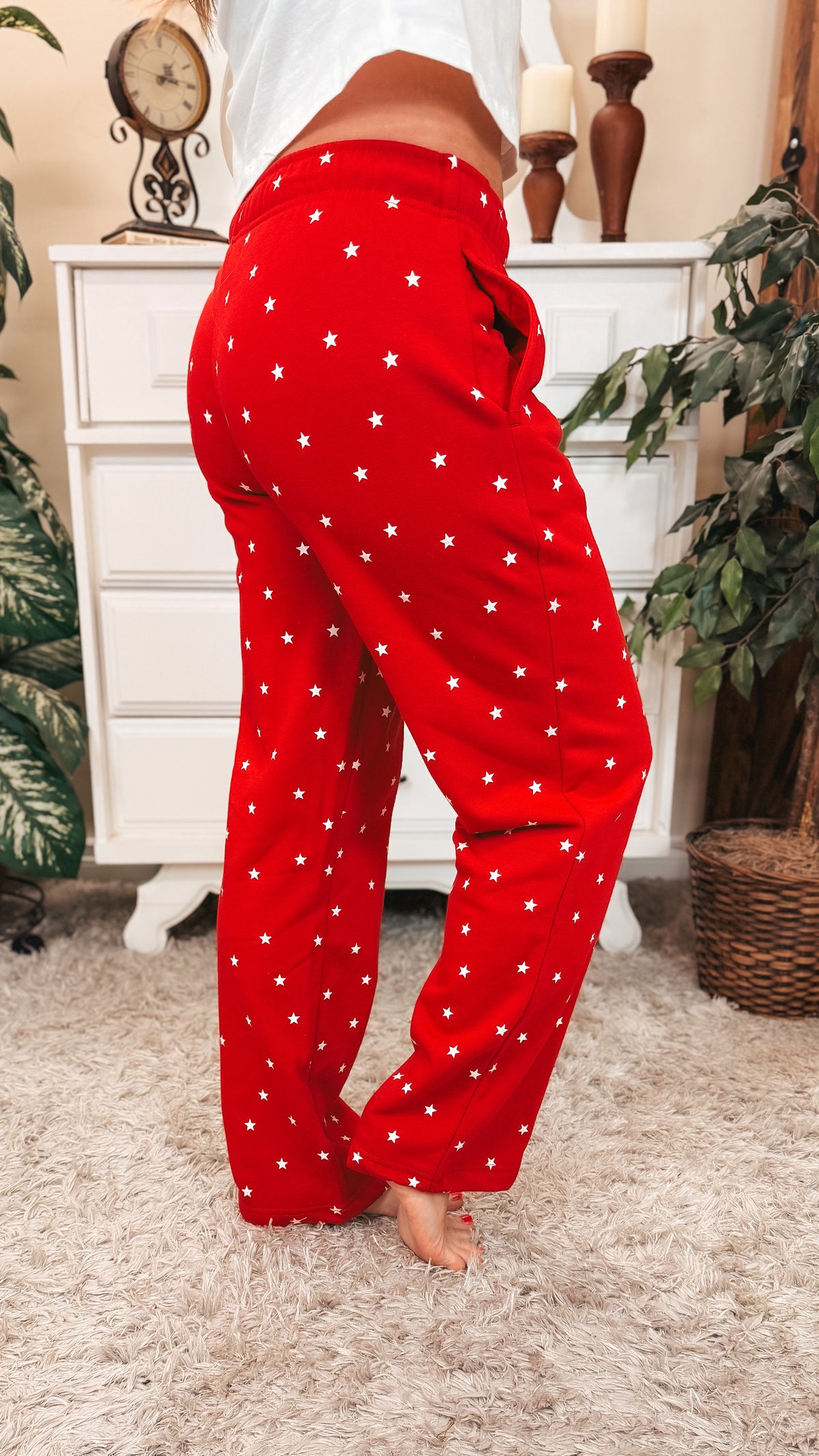 Aria Star Jogging Pants | Red