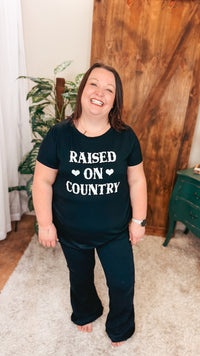 Raised On Country Graphic Tee | Black