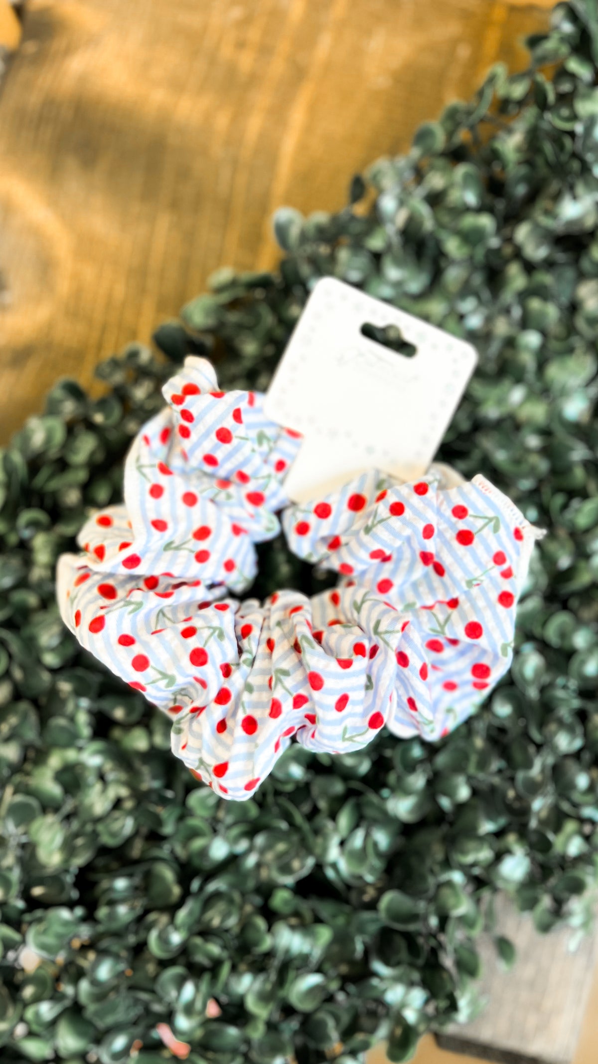 Cherry Scrunchie | Blue