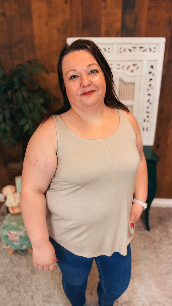 Morgan 2.0 Basic Tank Top | Mocha