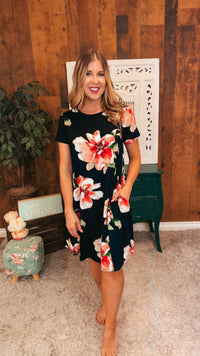 Mariah Floral Sundress | Black