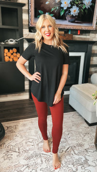 Ashley Cotton Leggings | Rust