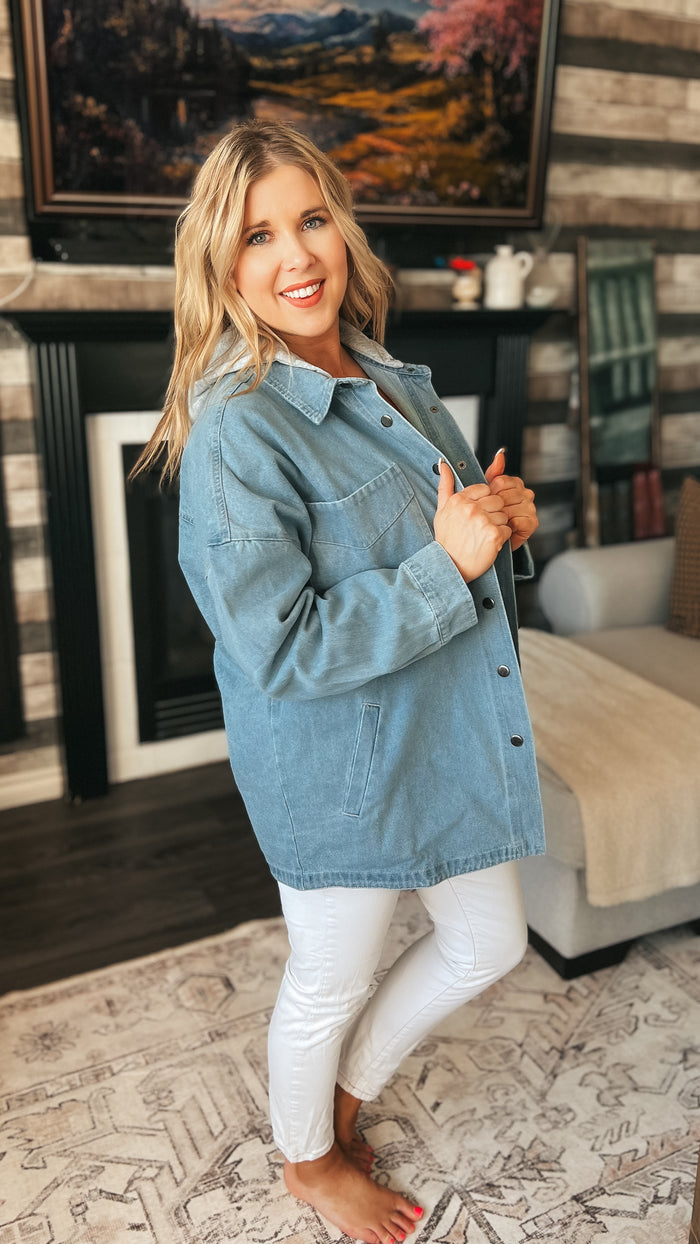 Memphis Hooded Denim Jacket