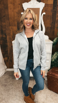 Layne Zip Hoodie: Grey