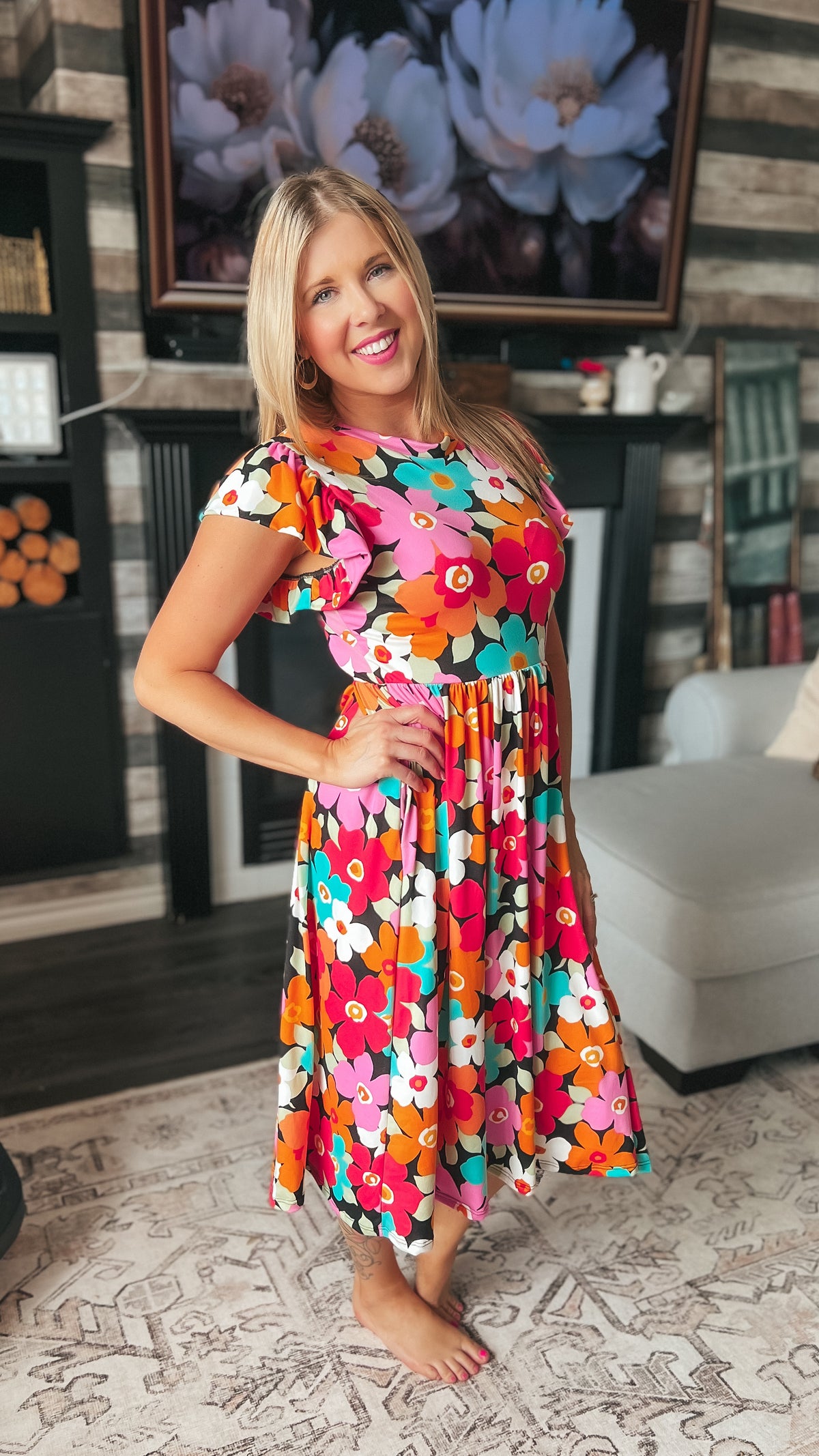 Victoria Floral Sundress: Bold