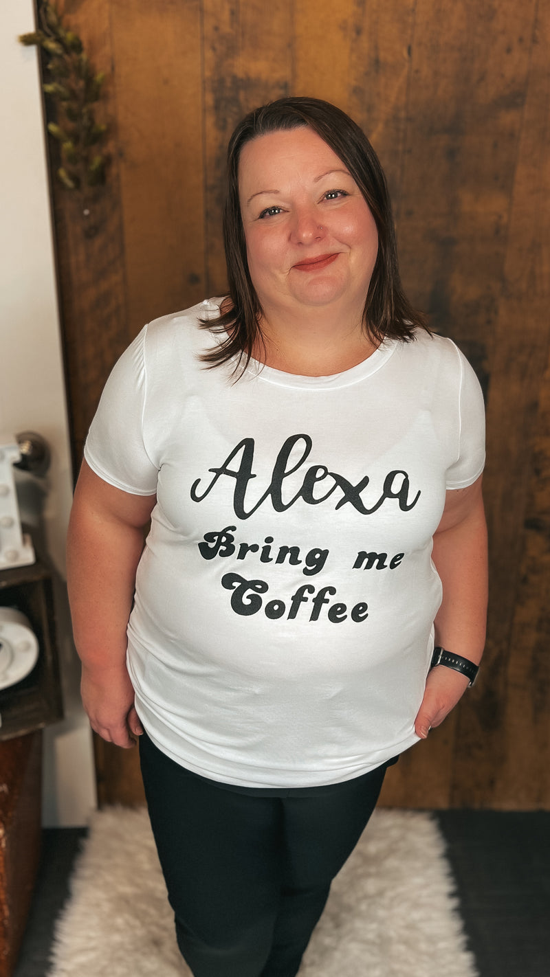 Alexa Graphic Tee: White