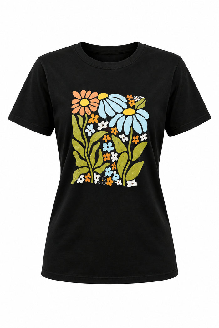 Floral Graphic Tee | Black
