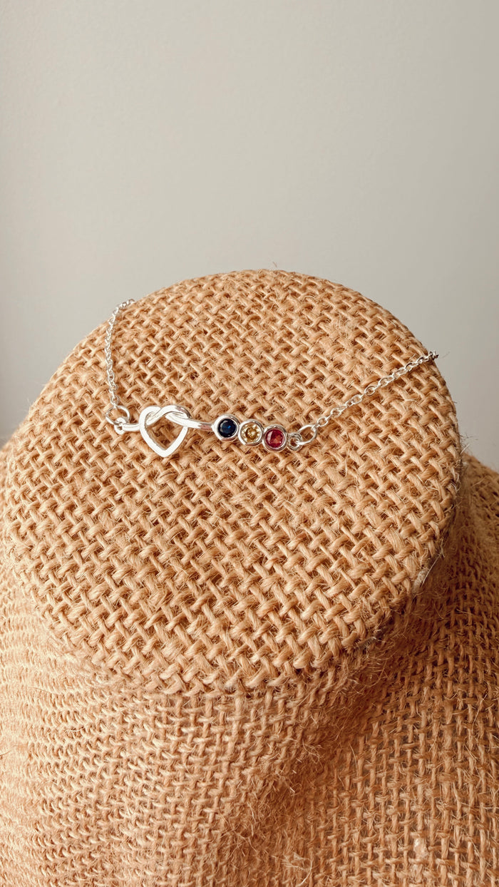 Heart Knot Bracelet | Blue, Yellow, Pink