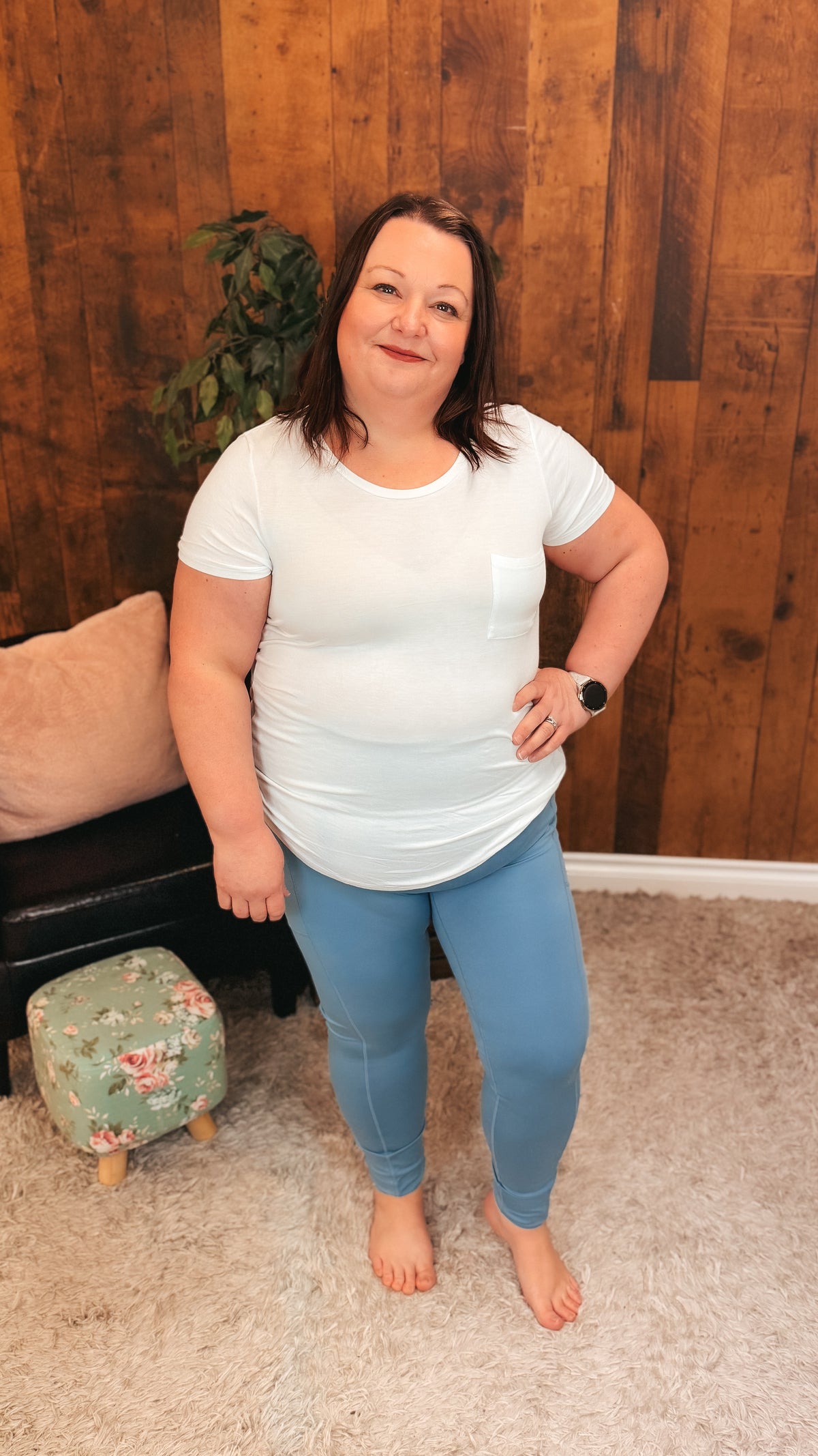 Zoey Athletic Leggings | Ice Blue