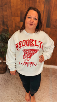 Brooklyn Basketball Crewneck | Ivory