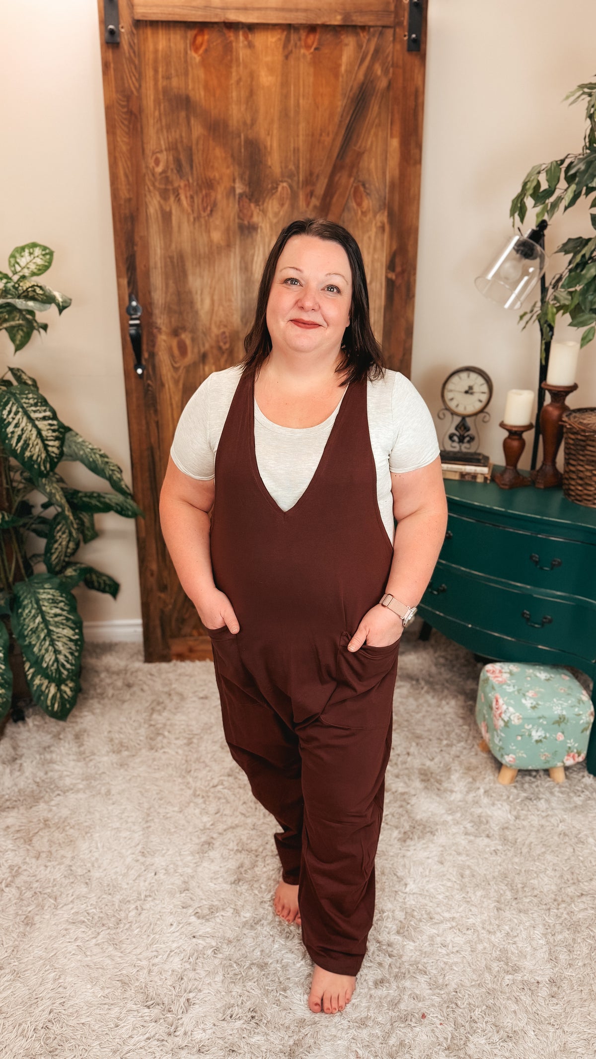 Jillian Romper | Chocolate Brown