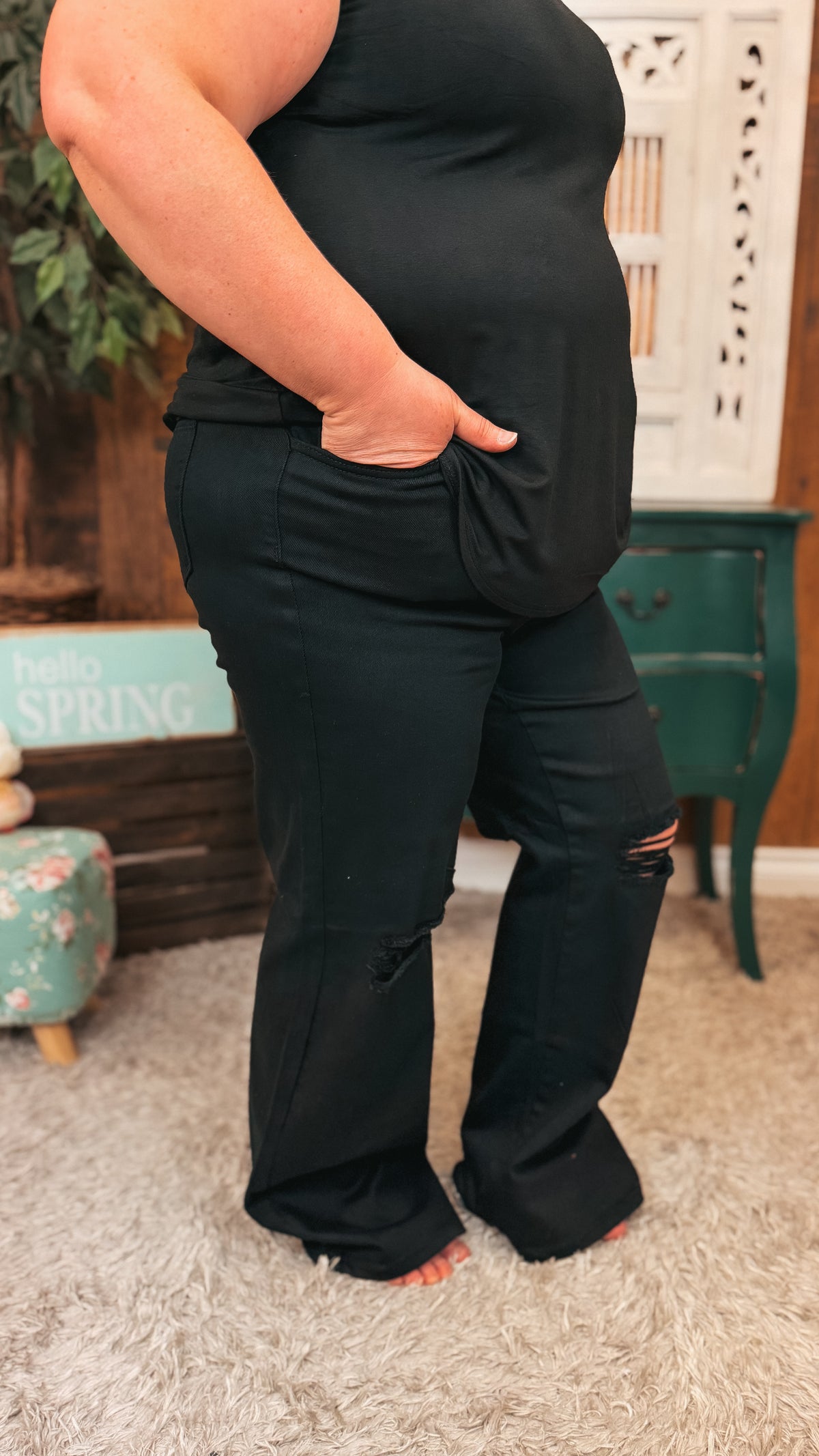 Dayton Straight Leg Stretch Denim | Black