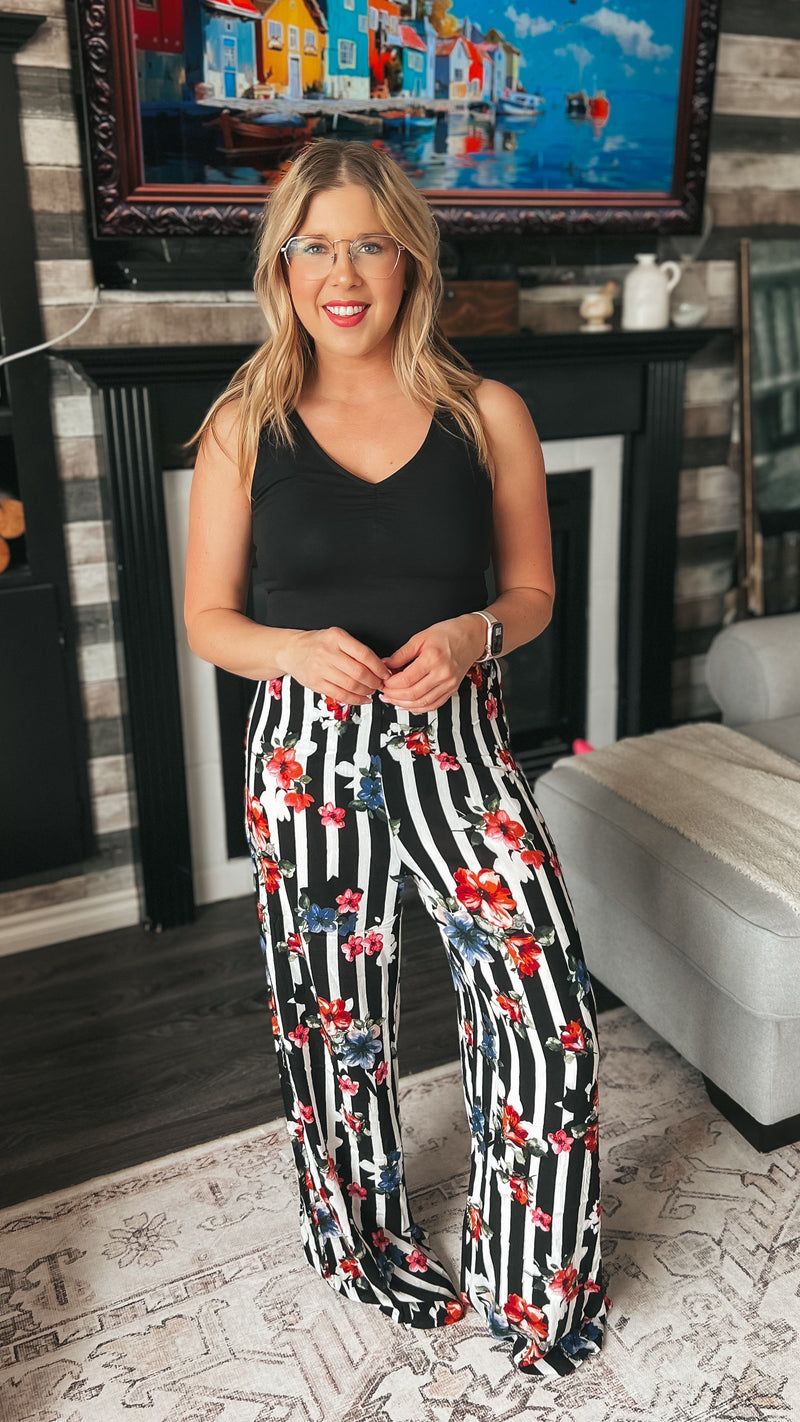 Shelly Wide Leg Floral Pants