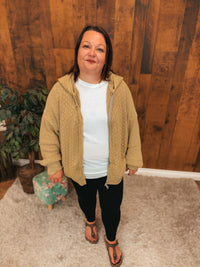 Brandi Zip Sweater Jacket | Taupe