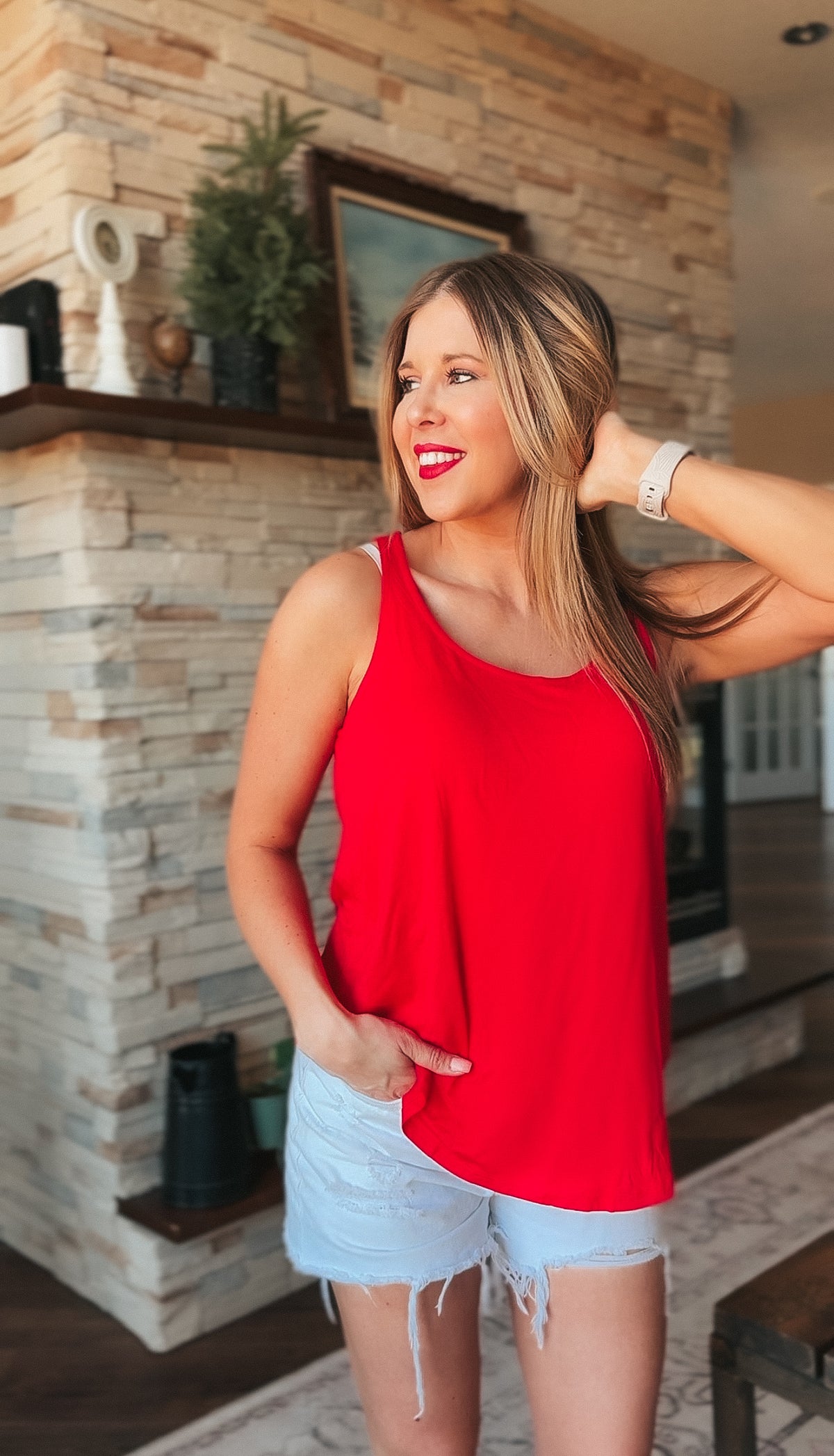 Morgan 2.0 Basic Tank Top | Red