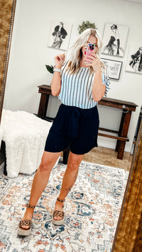 Mae Stripe Blouse | White *SALE*