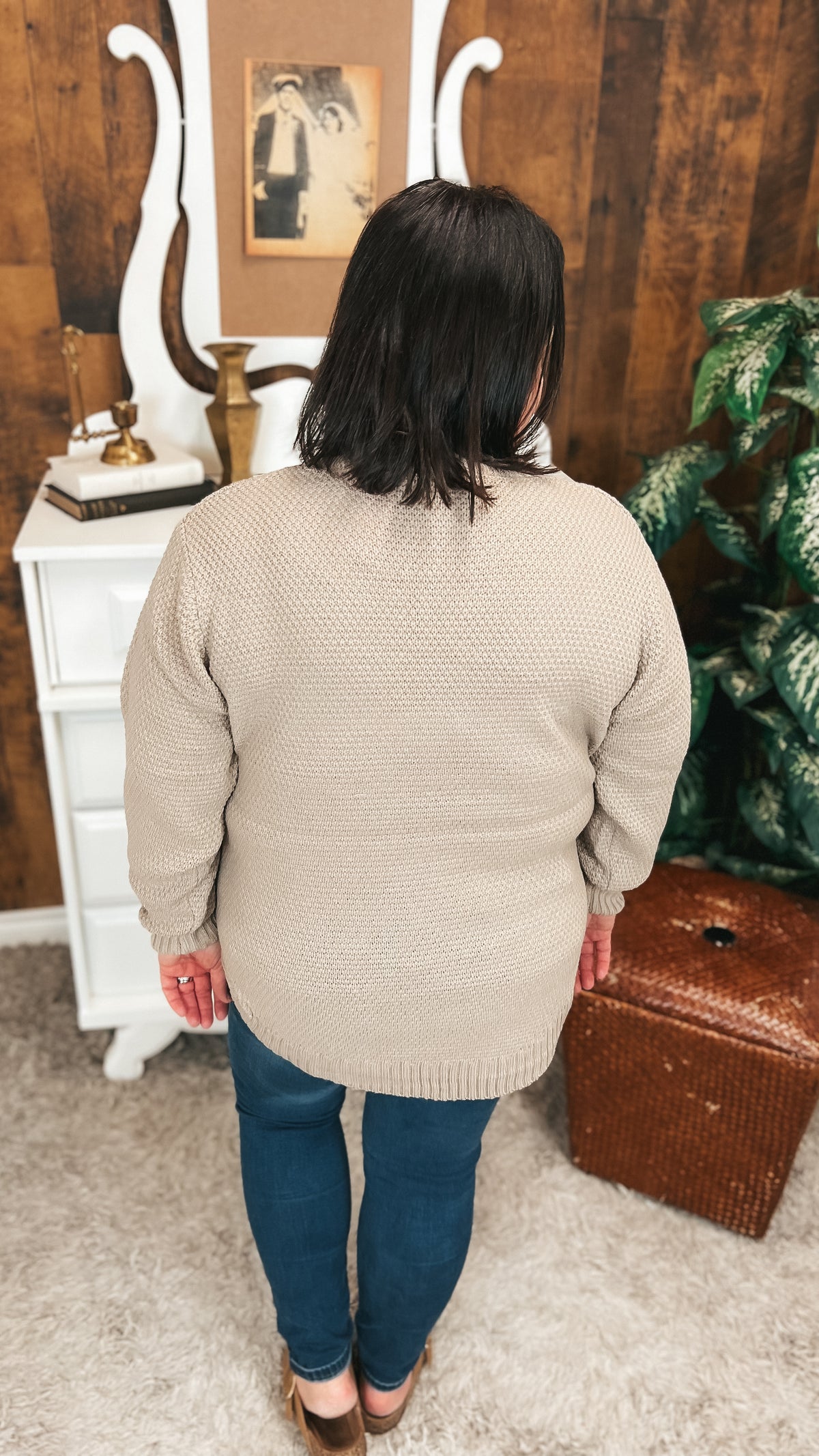 Scarlett Knit Sweater: Light Mocha