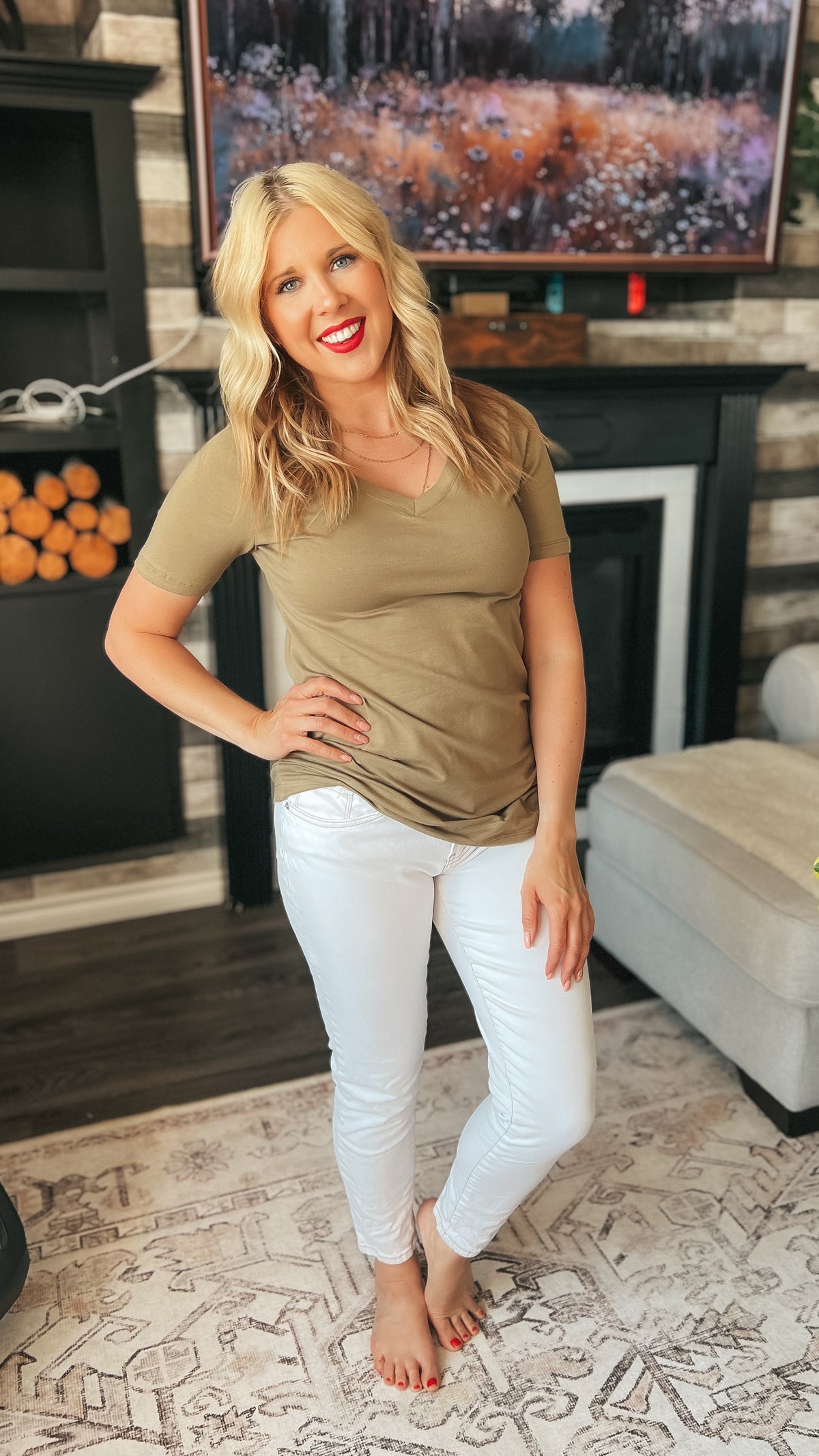 Sandy Basic Tee | Khaki