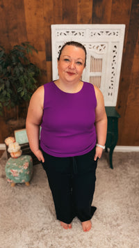 Tiffany Sleeveless Blouse | Purple