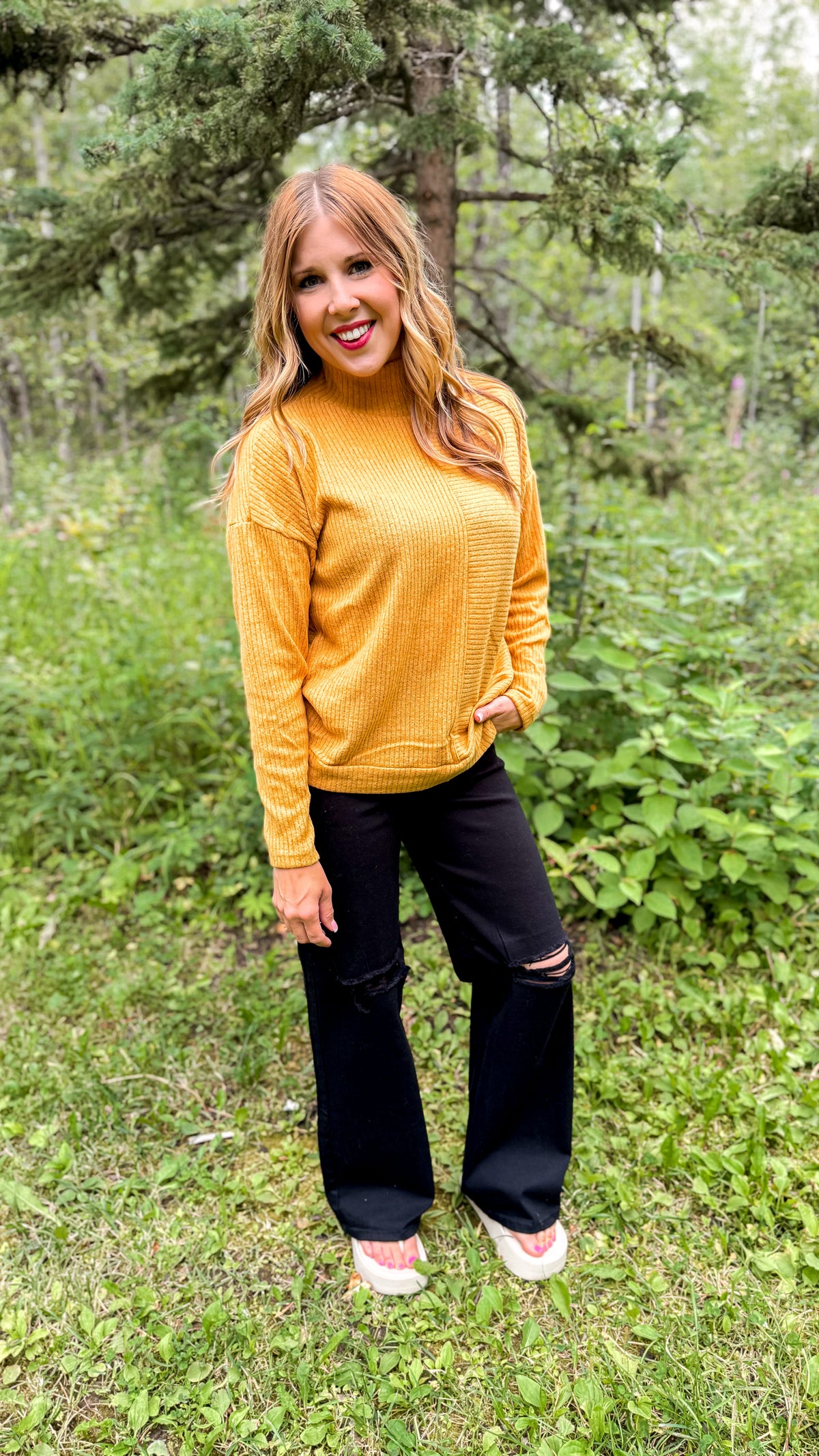 Sheila Knit Sweater | Mustard