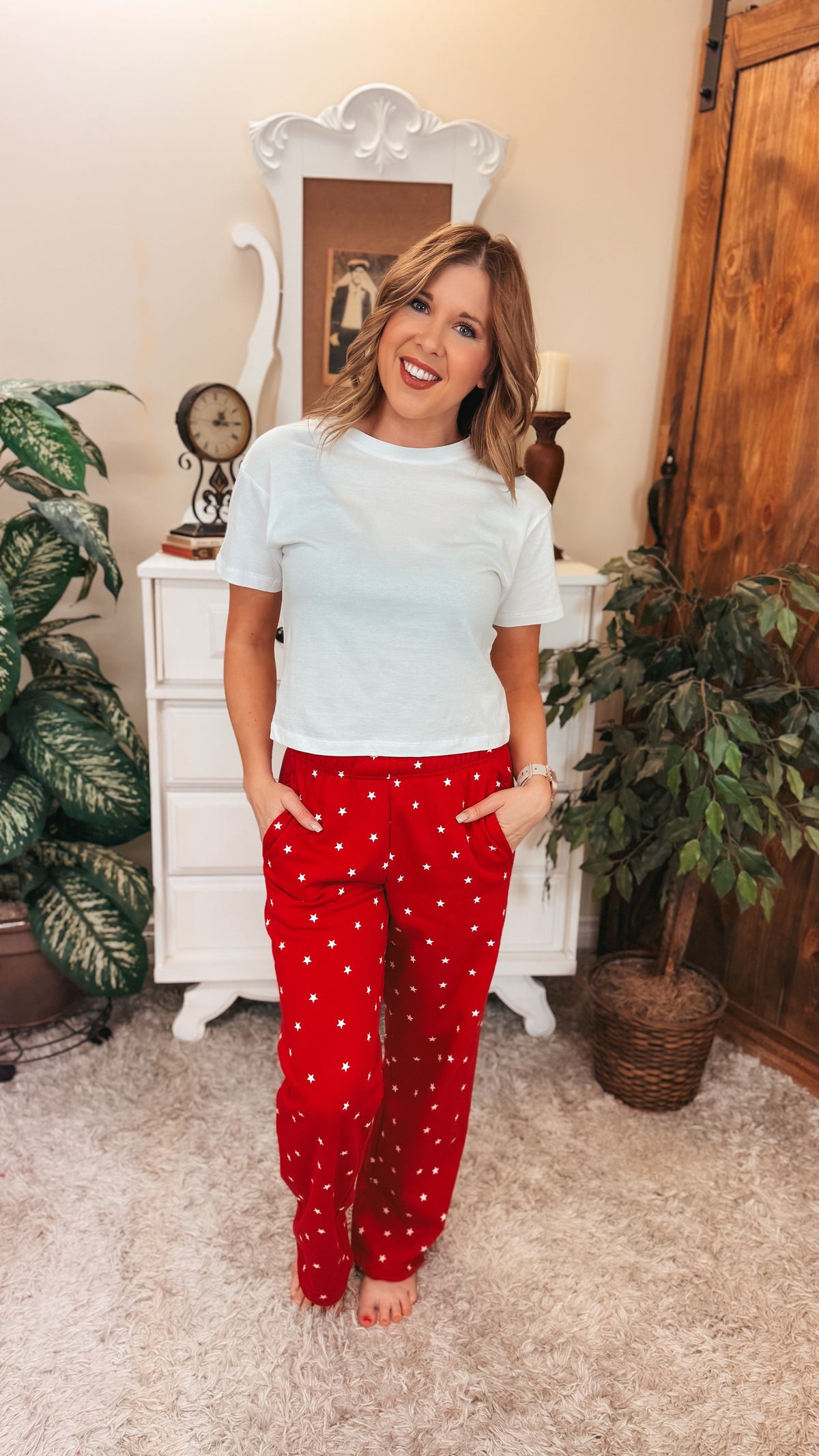 Aria Star Jogging Pants | Red