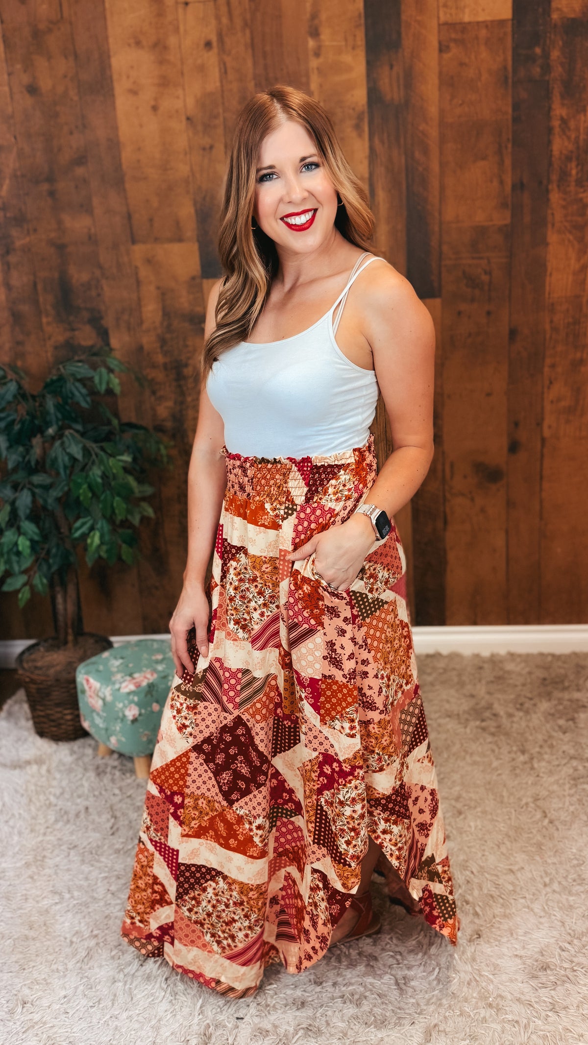 Patchwork Maxi Skirt