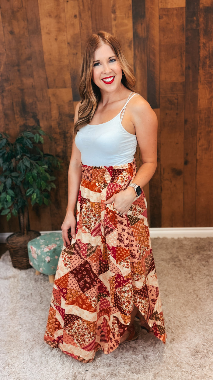 Patchwork Maxi Skirt