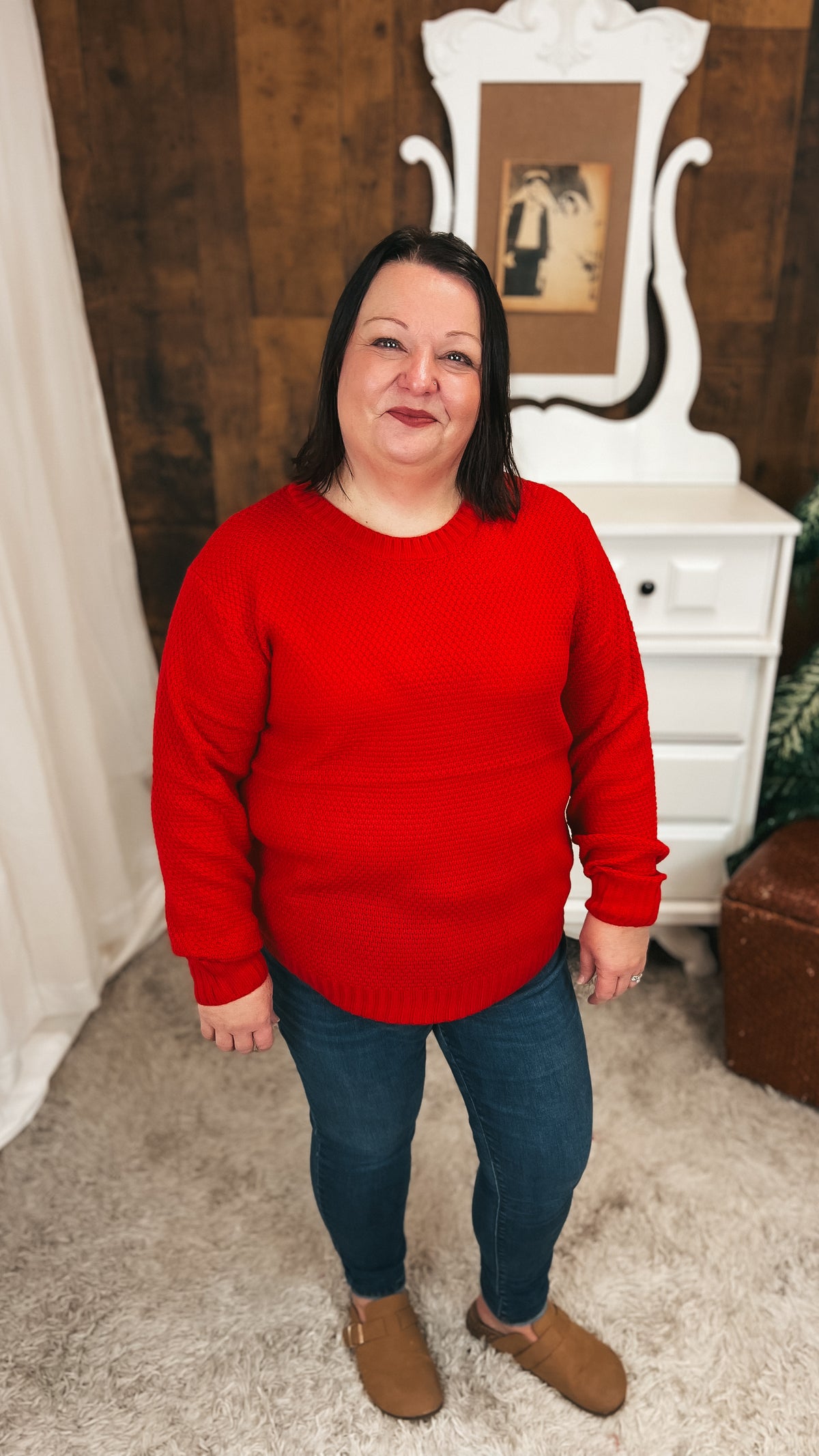 Scarlett Knit Sweater: Ruby