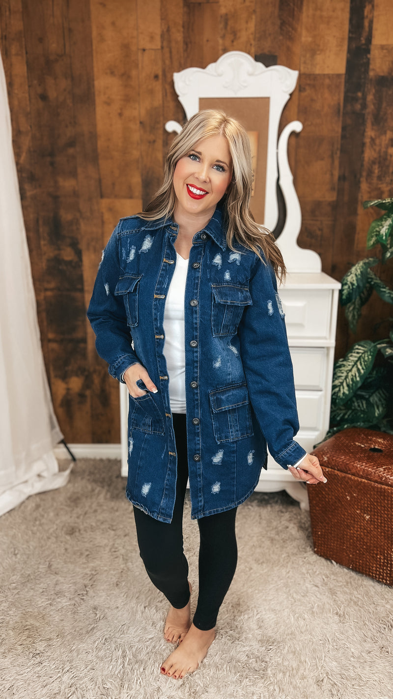 Tammy Denim Jacket | Dark Blue