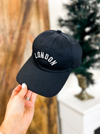 London Baseball Hat: Black