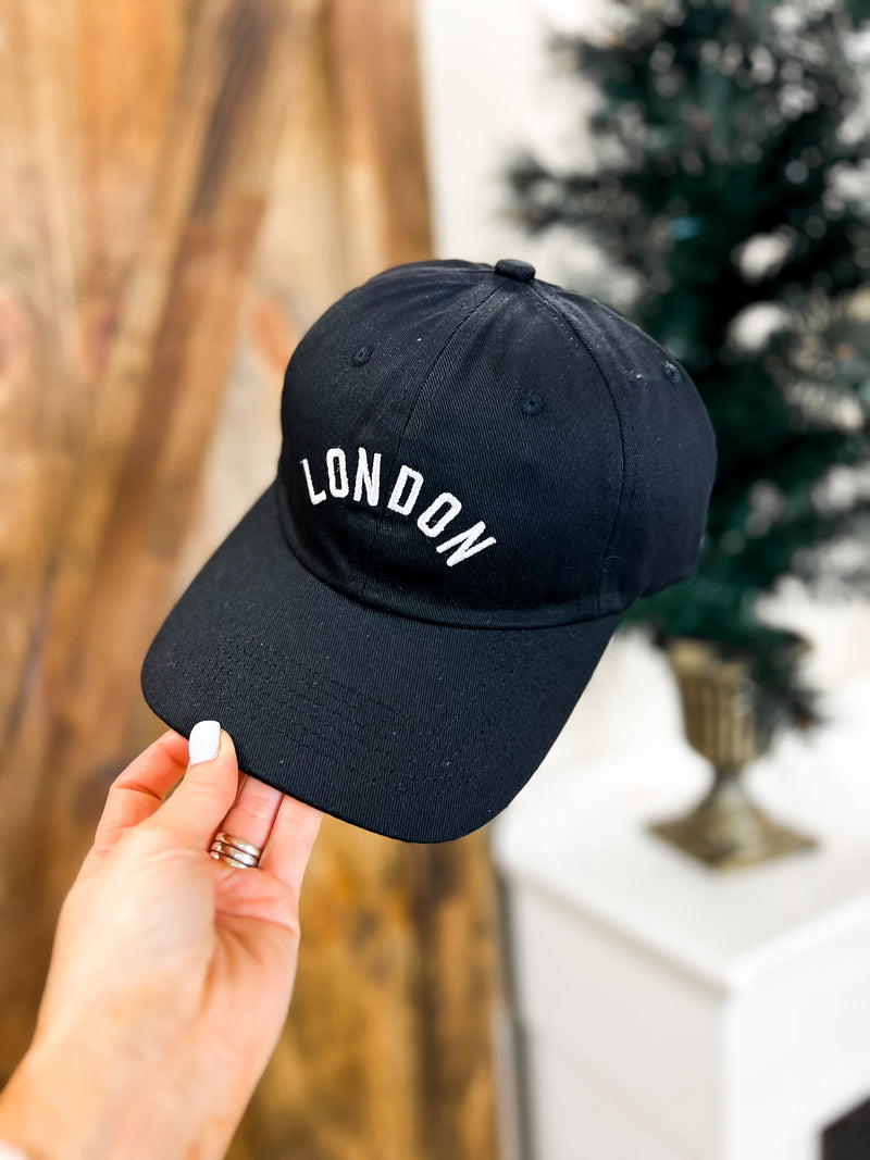 London Baseball Hat: Black