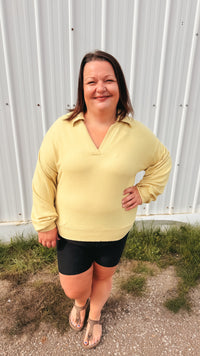 Tamara V-Neck Sweater | Yellow