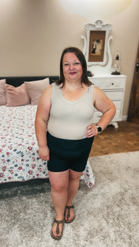 Tamara Ribbed Tank Top: Light Mocha