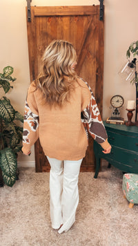 Jessica Floral Cardigan | Taupe