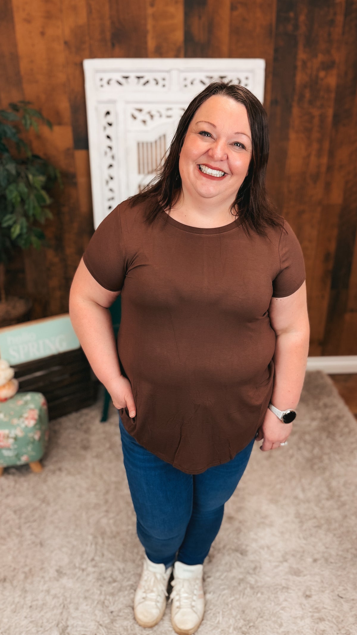 Morgan Basic Tee | Brown