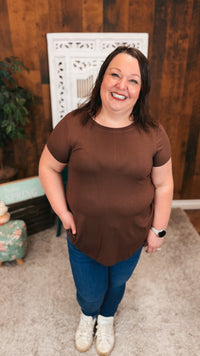 Morgan Basic Tee | Brown