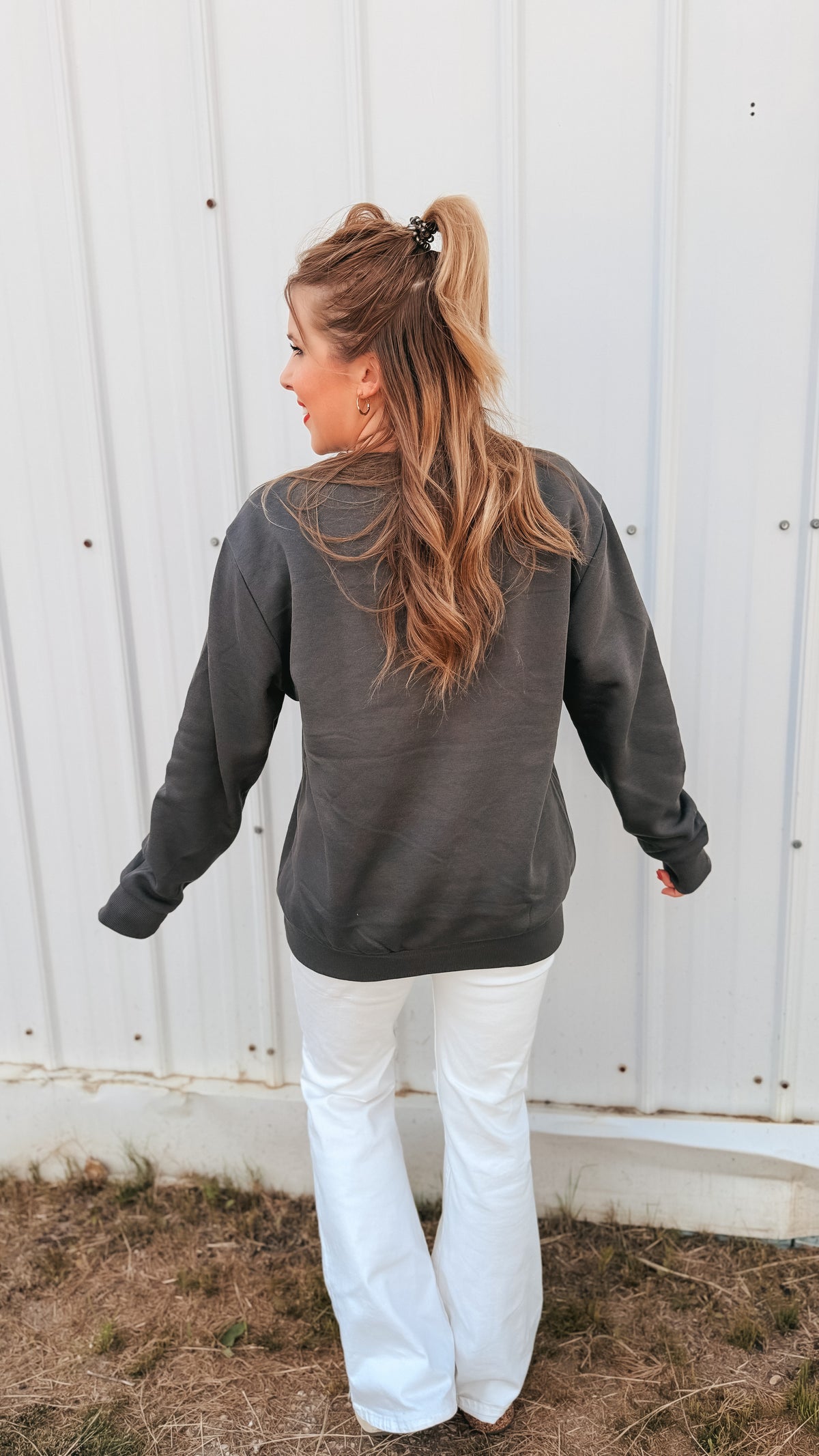 Holly Crewneck | Charcoal