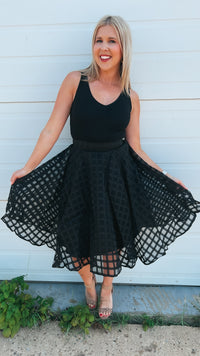 Carrie Lace Skirt: Black