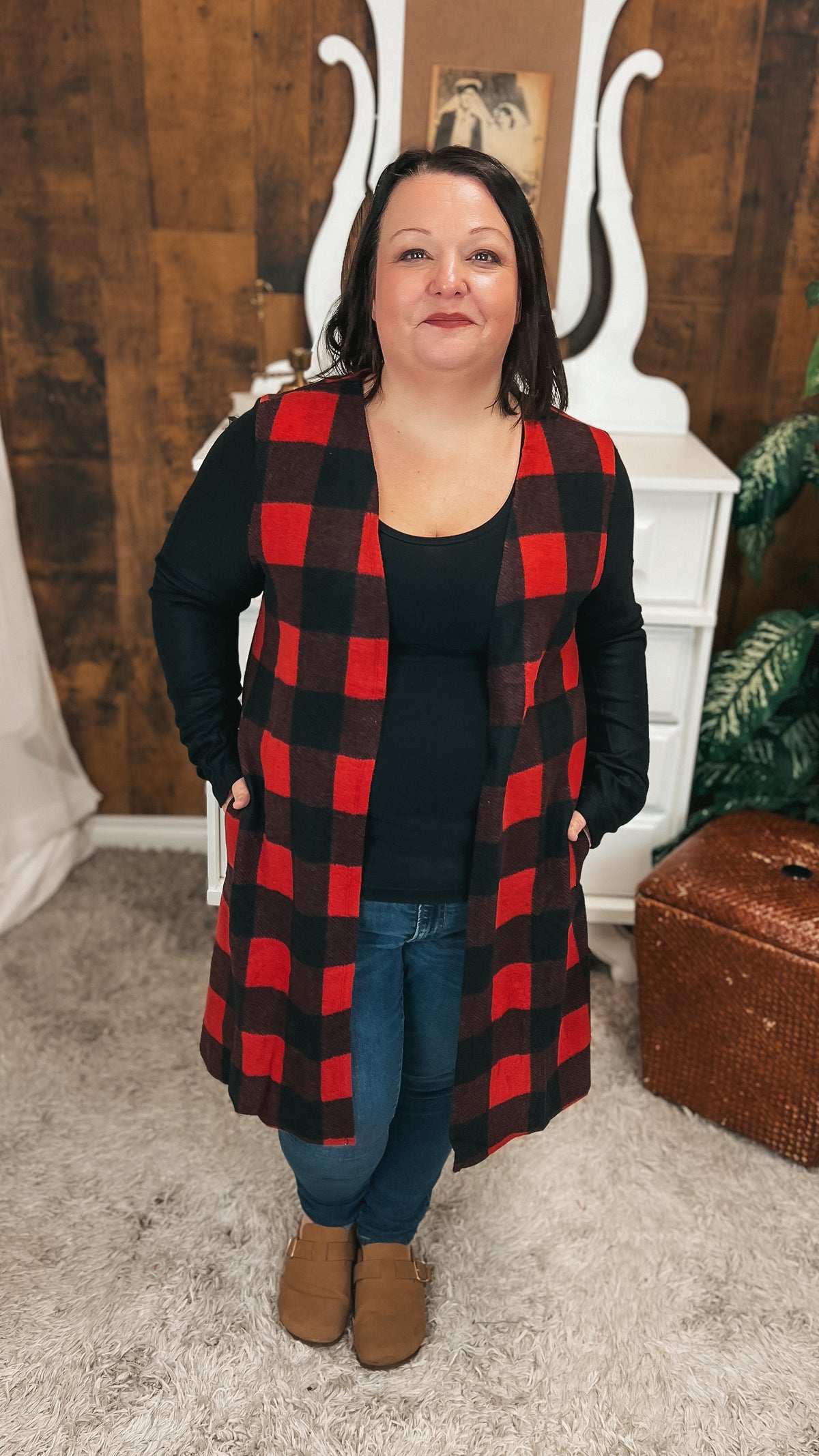 Maria Buffalo Plaid Cardigan