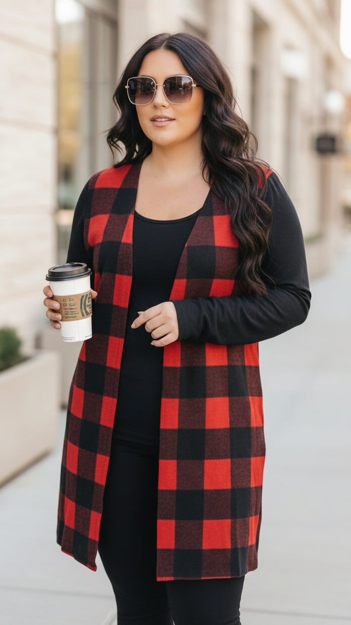 Maria Buffalo Plaid Cardigan