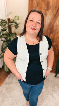 Amanda Knit Vest | Sand Beige