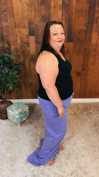 Audrey Wide Leg Jogging Pants | Lilac