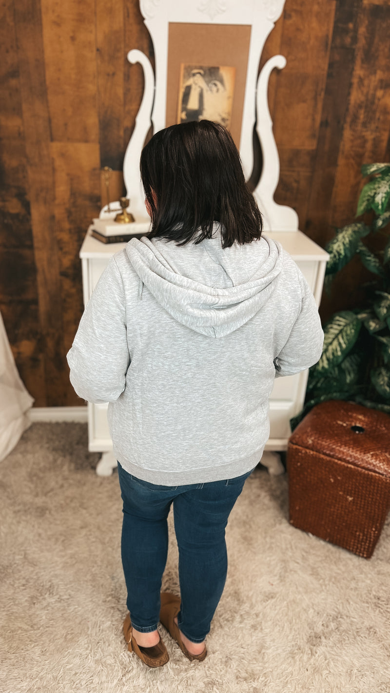 Layne Zip Hoodie: Grey