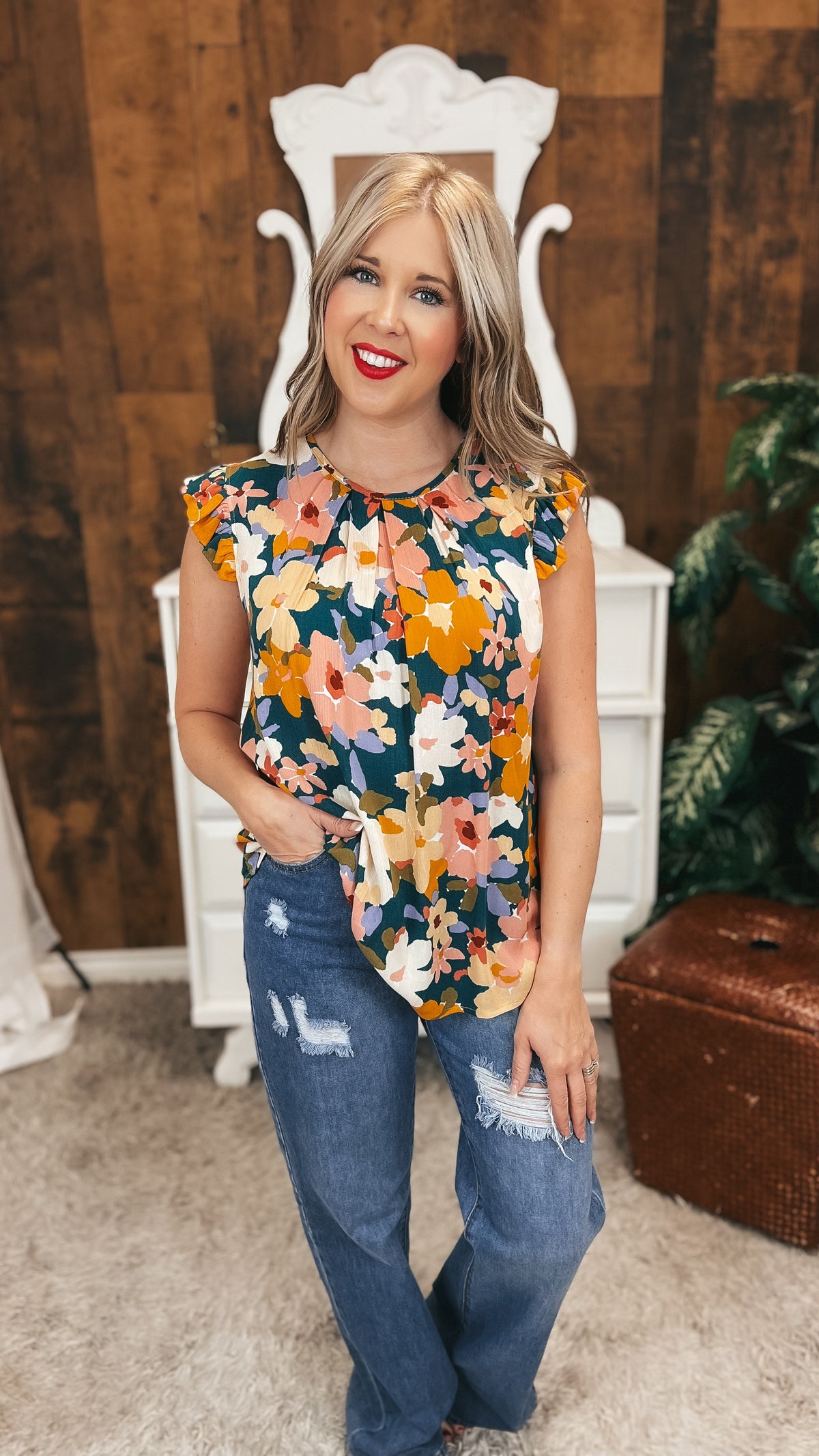 Eileen Floral Blouse | Green