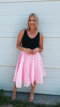 Carrie Lace Skirt: Pink