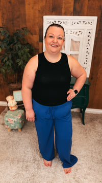 Crystal Wide Leg Pants | Denim Blue