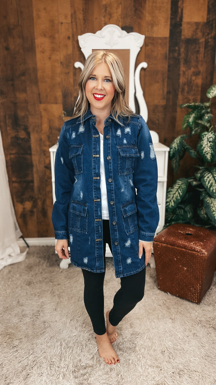 Tammy Denim Jacket | Dark Blue